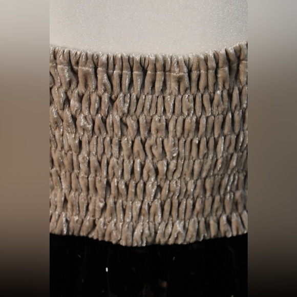 Taylor & Hyde Vintage Y2K Black Brown Gold Velvet Floral Midi Slip Dress - Picture 10 of 13